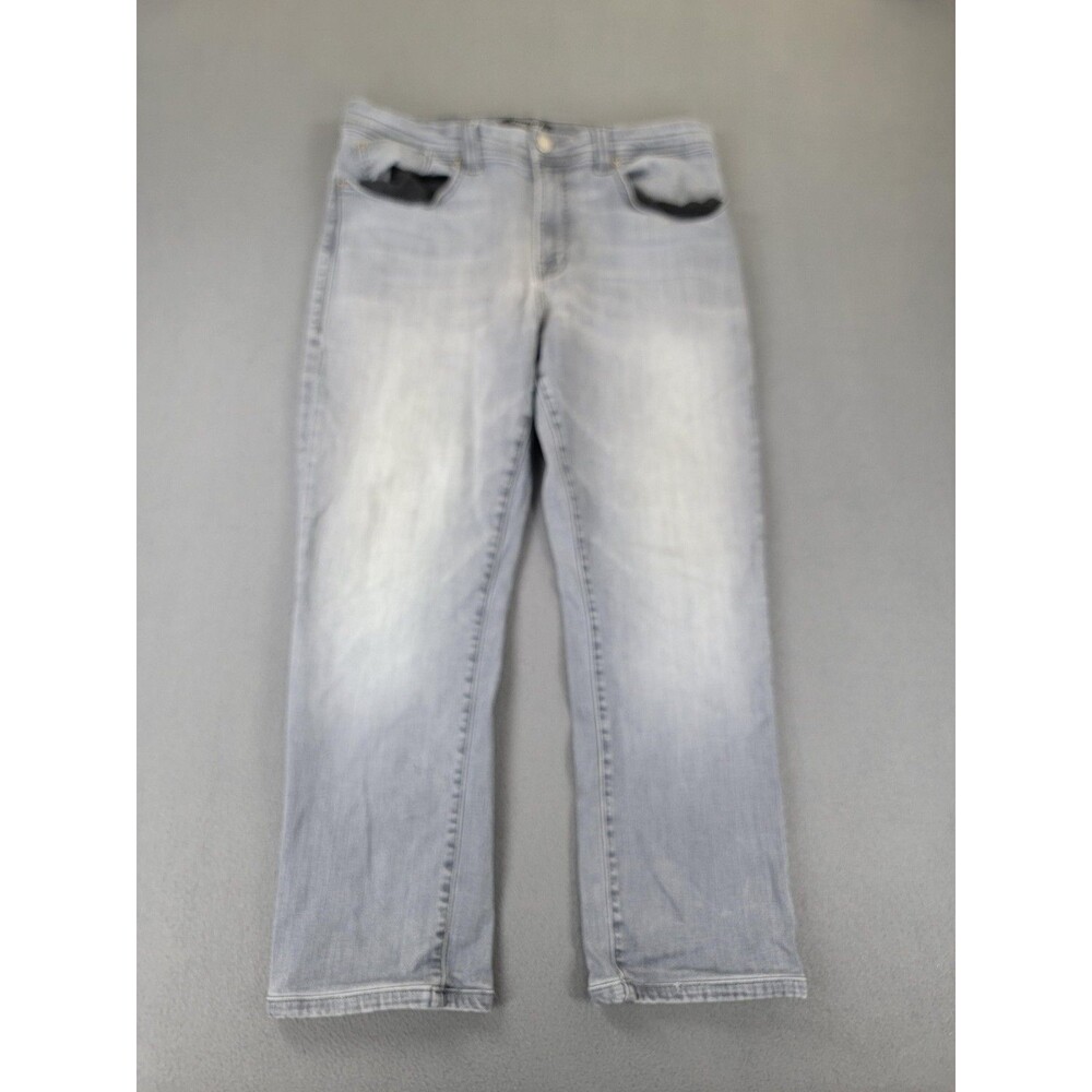 Fidelity Jimmy Jeans Mens 36x27 Gray Mythic Straight Leg‎ Denim Made USA Stretch